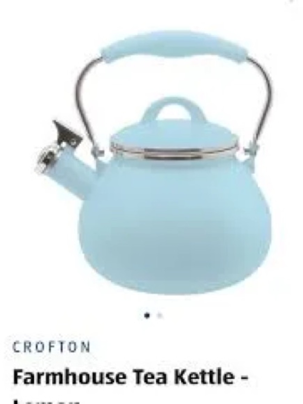 KITCHEN ESSENTIAL
NEW IN BOX
Crofton Farmhouse Tea Kettle, Blue 2.3 Quart